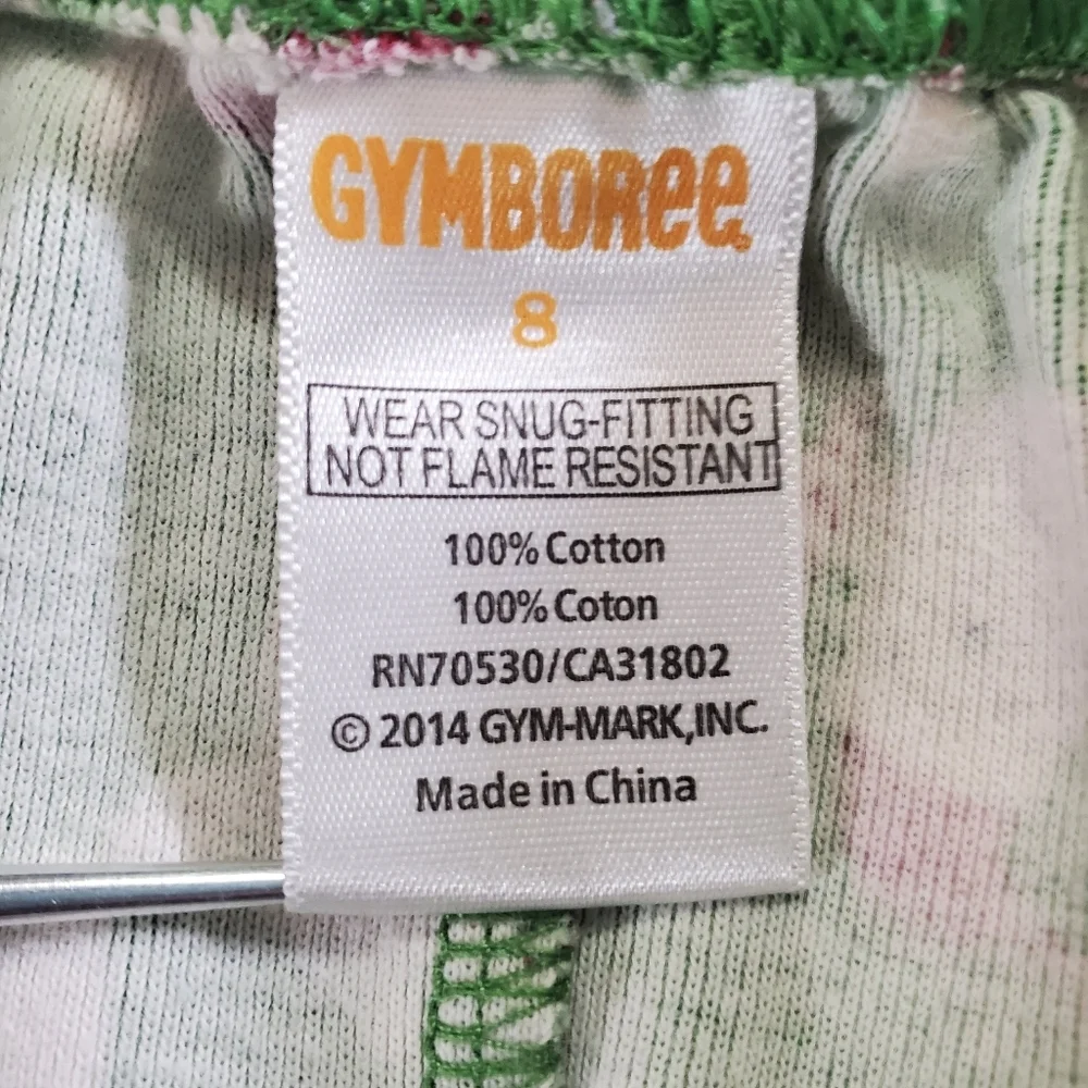 K1168 * Gymboree Winter Holiday Owl Print Pajama Bottoms Green White Size 8